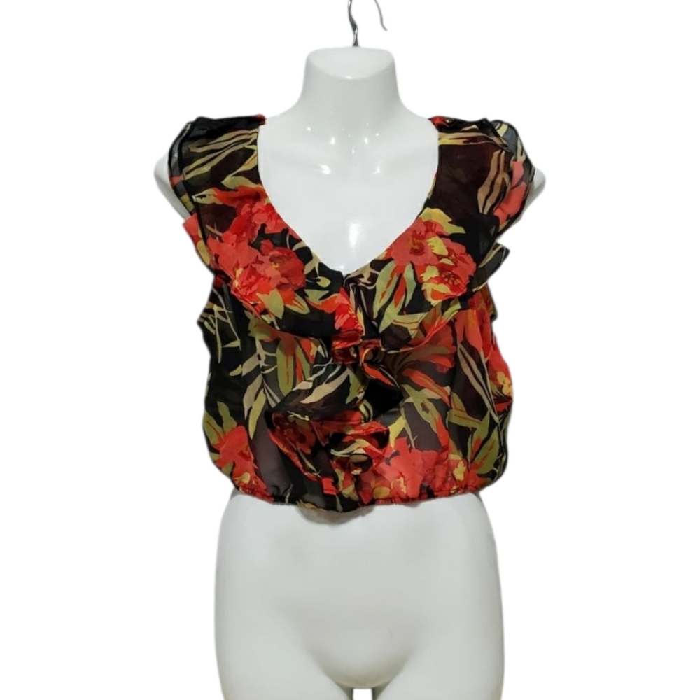 Sheer floral top